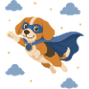 Beagle Superheld mit Umhang