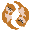 Otter Yin Yang bestickt