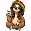 Cool Rastafarian Sloth