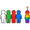 Anders und Stolz Regenbogen Grafik