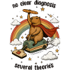 Biber auf Staubsauger im Regenbogen