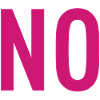 NO – Pink Typography Statement
