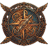 Steampunk compass with wings