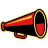 Rotes Megafon Ultras Icon