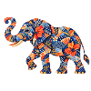 Patchwork Elephant Floral Pattern