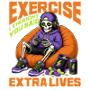 Skeleton Gamer Gaming Halloween