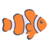 Clownfisch bestickt