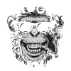 Schimpanse-Rocker mit Sonnenbrille