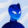 Blue Gradient Mask Avatar
