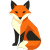 Geometrischer Fuchs – Dark Fox Design