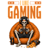 Skeleton Gamer Gaming Halloween