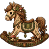 Märchenwald Pony auf Schaukelpferd