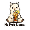 No Prob Llama Getränk Illustration