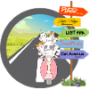 Verspielte Katzen-Roadtrip-Einheit