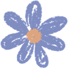 Blüte in Blau Handgemalt
