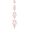 Rote Tulpen Linear Print