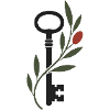 Schlüsselmotiv mit Olivenzweig