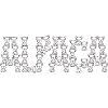 Niedliche Alpaka-Typografie