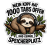 Faultier mit offenen Tabs
