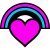 Regenbogen Herz Icon
