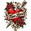 Wahre Liebe – Klassisches Tattoo-Herz