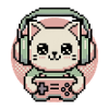 Pixel Gamer Katze