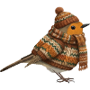Rotkehlchen im Strickpullover Winter Weihnachten