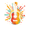 Ukulele Farbklecks