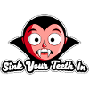 Setz deine Zähne in Vampir-Tee-Logo