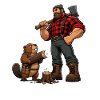 Lumberjack und Biberfreund