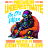 Skeleton Gamer Gaming Halloween