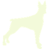 Hundesilhouette im Minimalstil