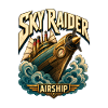 Steampunk-Piraten-Luftschiff, Sky Raider Pulp-Abenteuer