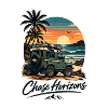Retro-Sonnenuntergang
