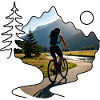 woman cyclist mountains