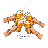 Teamwork - man trinkt nicht allein