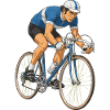Rennrad-Sprint: Athlet im Vollgas