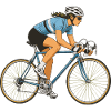 Rennrad-Rider im Flow