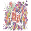 Lila Feige Exotische Frucht-Spritzkunst