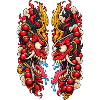 Spiegel Drachen Feuerduo