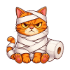 Grumpy Mummy Katze Toilettenpapier
