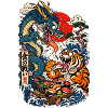 Drachen-Tiger Sushi Schlacht