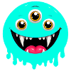 Dreiaugiges schmelzendes Monster
