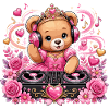 Pinkes Teddy DJ Prinzessin