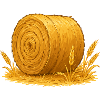 Goldenes Heuballen Motiv