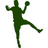 Handball Sprung mit Ball