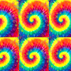 Psychedelischer Spiral-Batik-Frieden