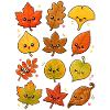Kawaii Herbstblätter | Herbst & Natur