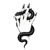 Schlangenhand Gothic Kontrast