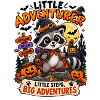 Süßer Waschbär-Abenteurer Halloween